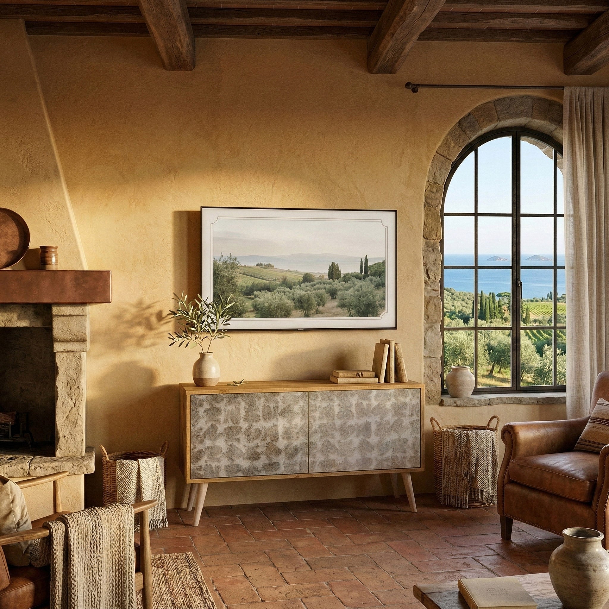 SLIGHTLY BLURRED Kompaktní dvoudveřový TV stolek