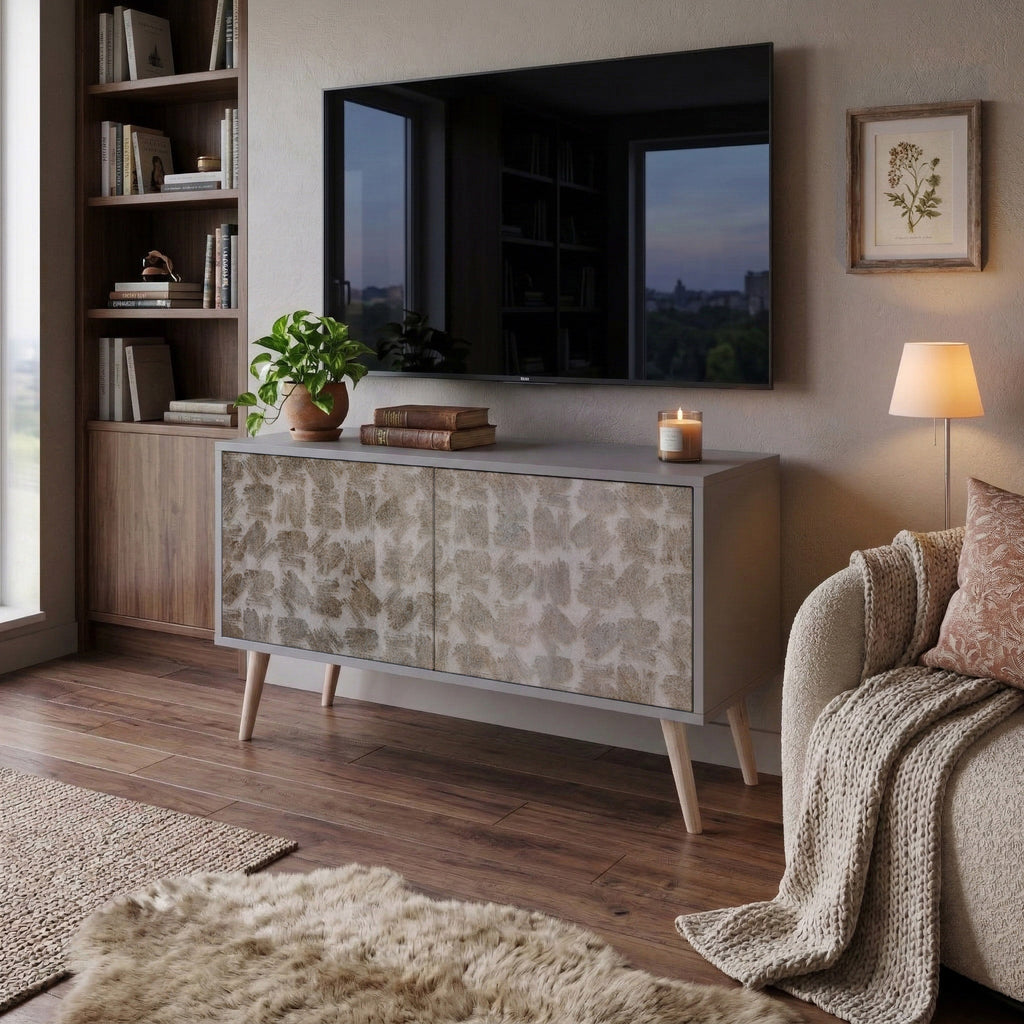 SLIGHTLY BLURRED Kompaktní dvoudveřový TV stolek