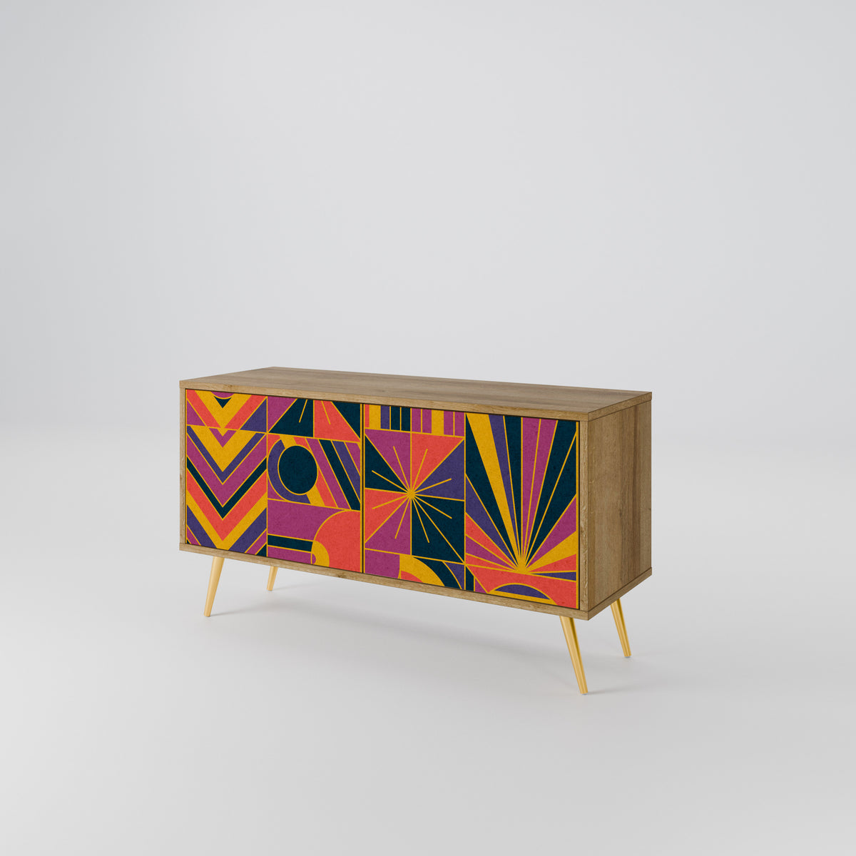 ELECTRIC PATTERNS Kompaktní dvoudveřový TV stolek