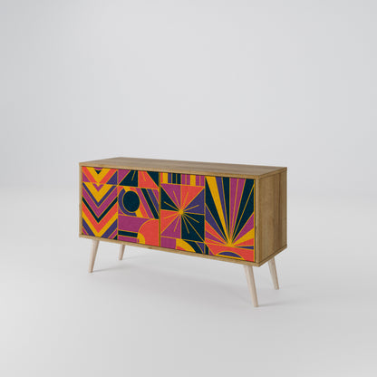 ELECTRIC PATTERNS Kompaktní dvoudveřový TV stolek