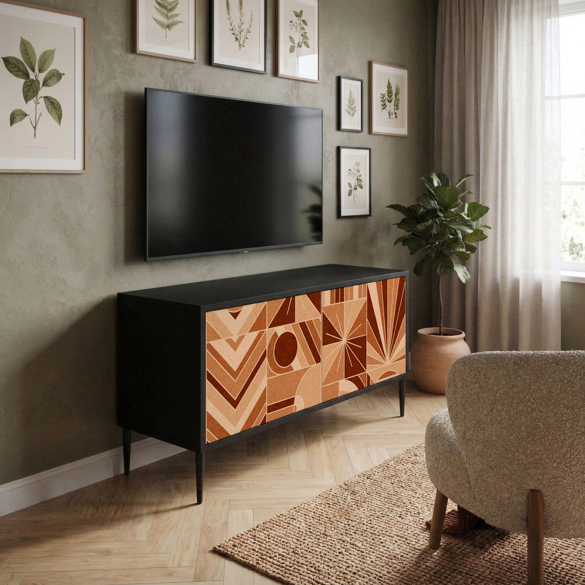PRISM MOSAIC Kompaktní dvoudveřový TV stolek