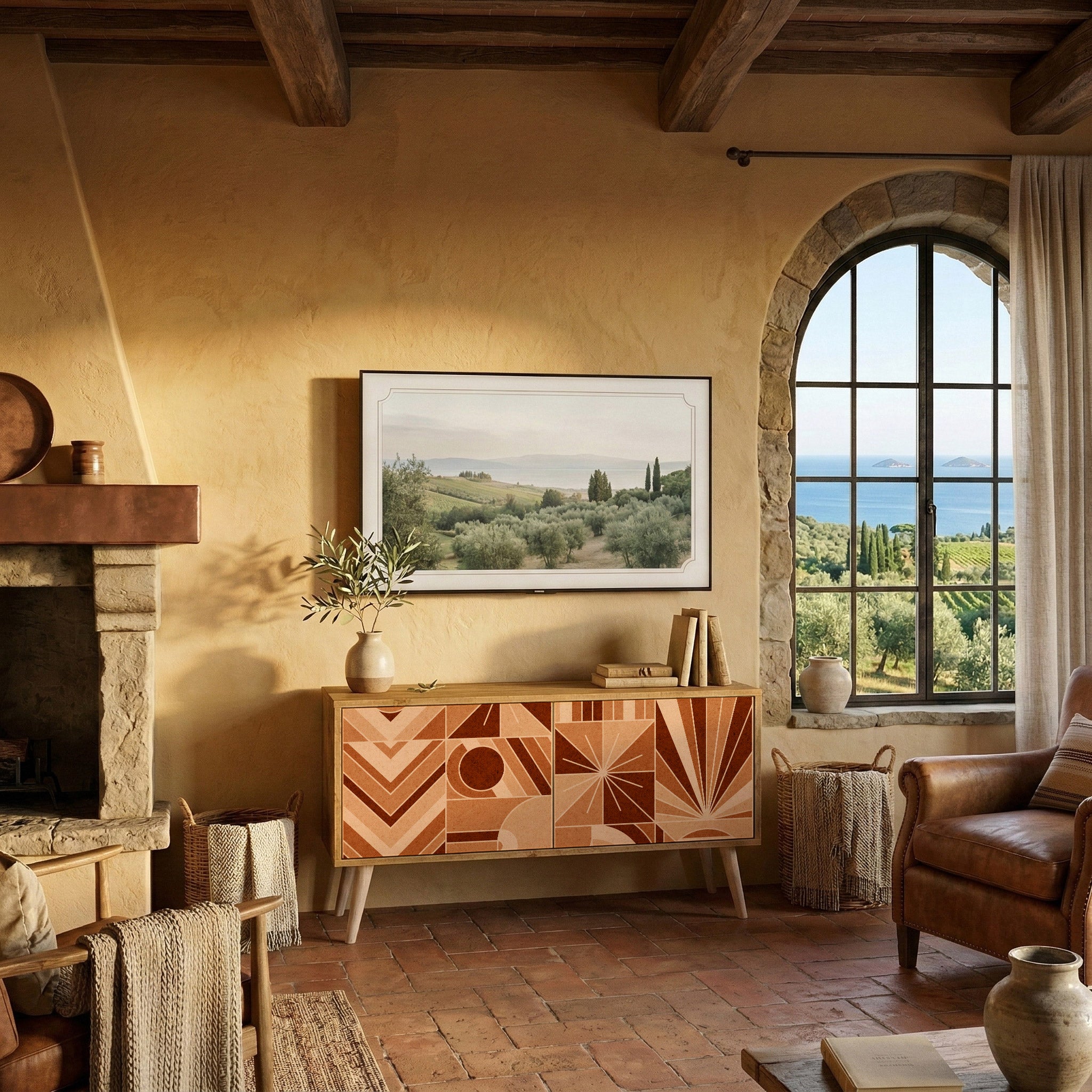 PRISM MOSAIC Kompaktní dvoudveřový TV stolek