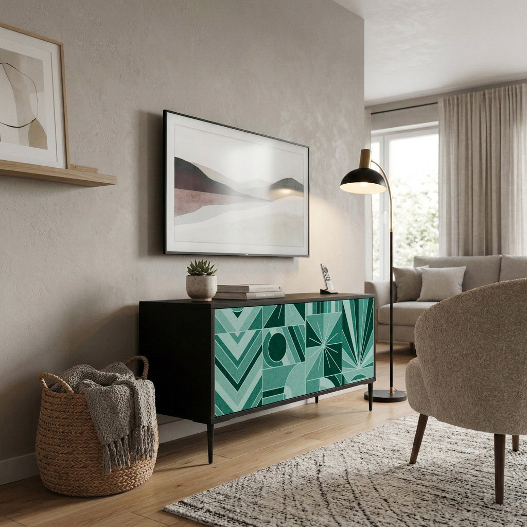 HARMONIC GRID Kompaktní dvoudveřový TV stolek