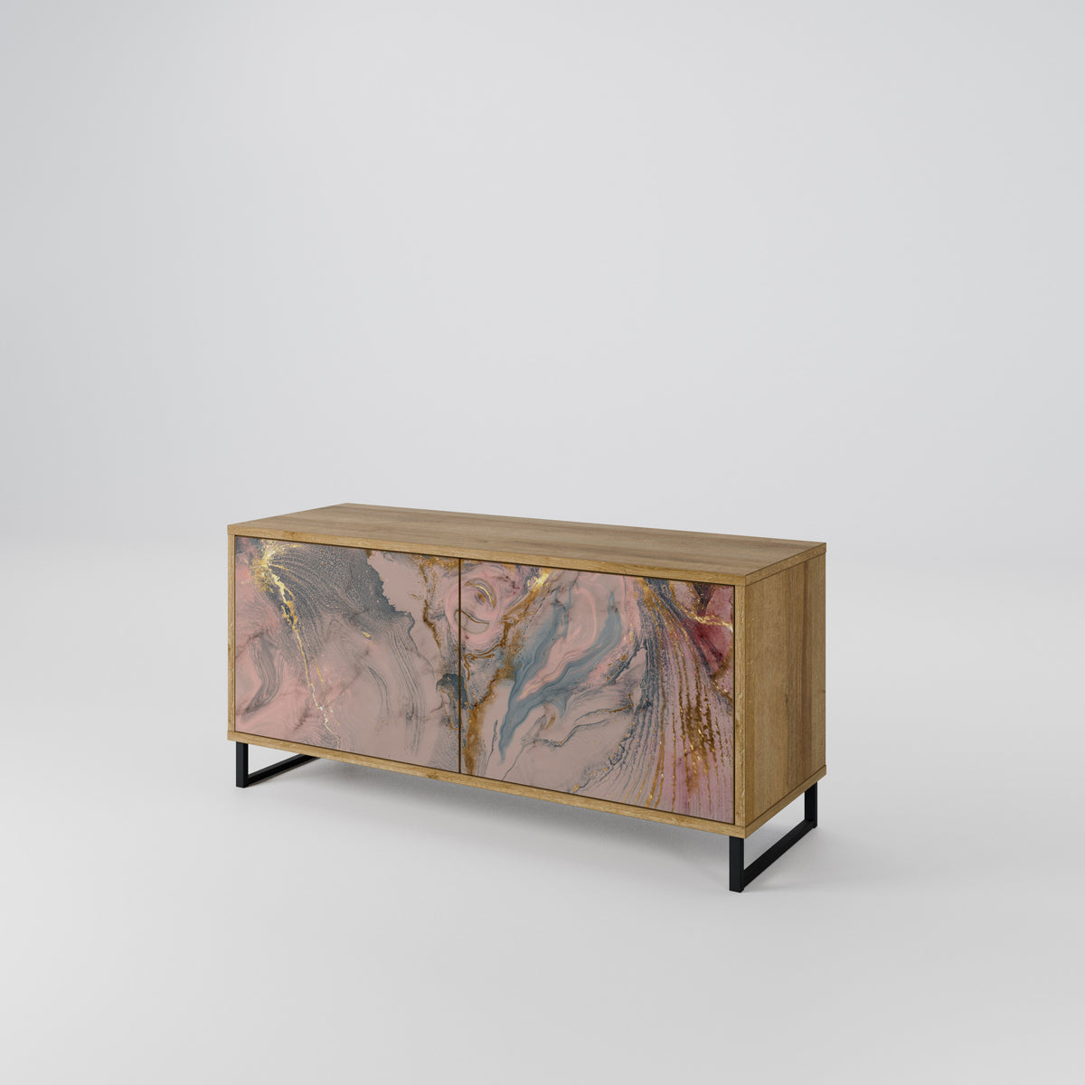 GILDED SWIRLS Kompaktní dvoudveřový TV stolek