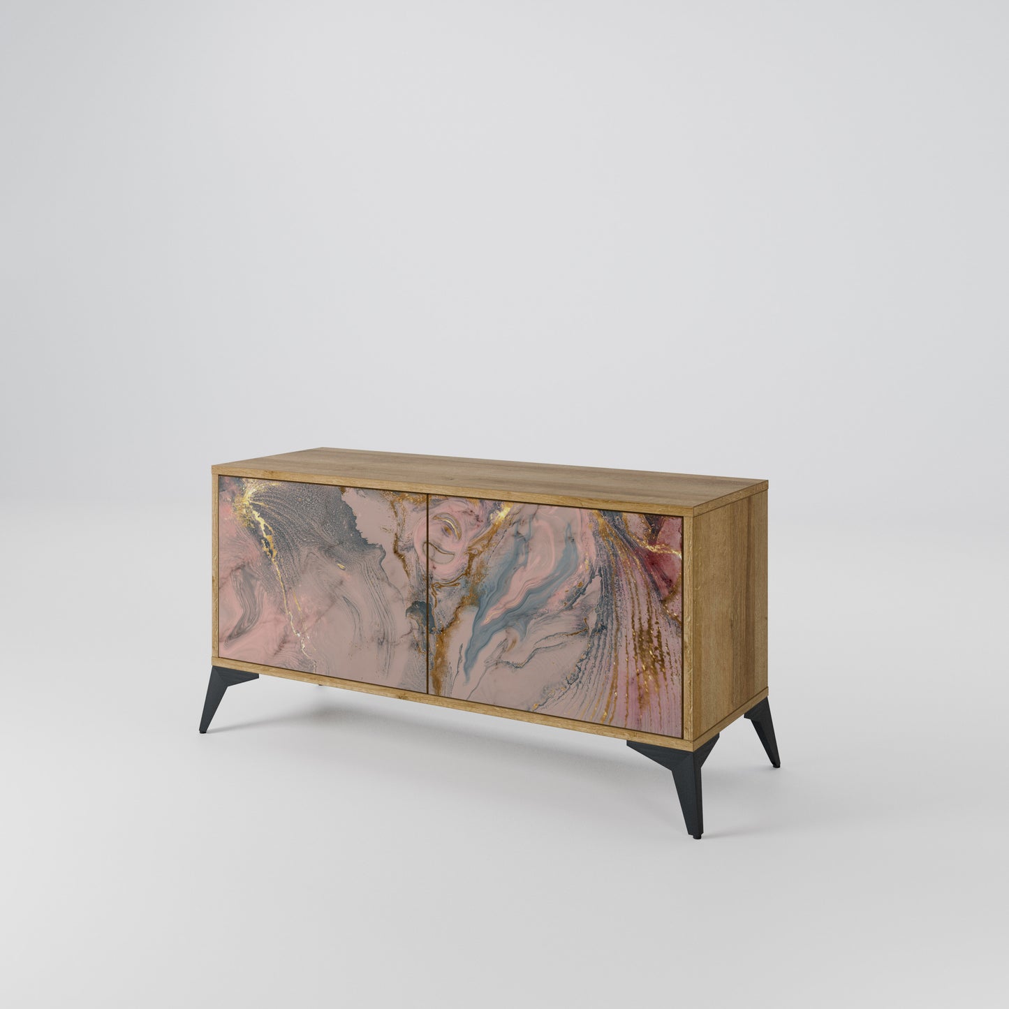 GILDED SWIRLS Kompaktní dvoudveřový TV stolek