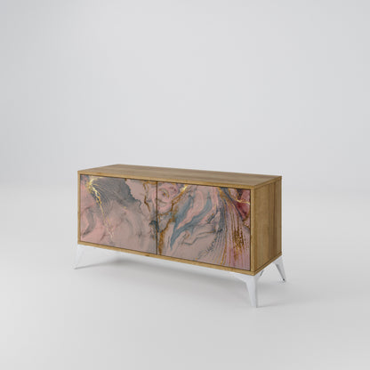 GILDED SWIRLS Kompaktní dvoudveřový TV stolek