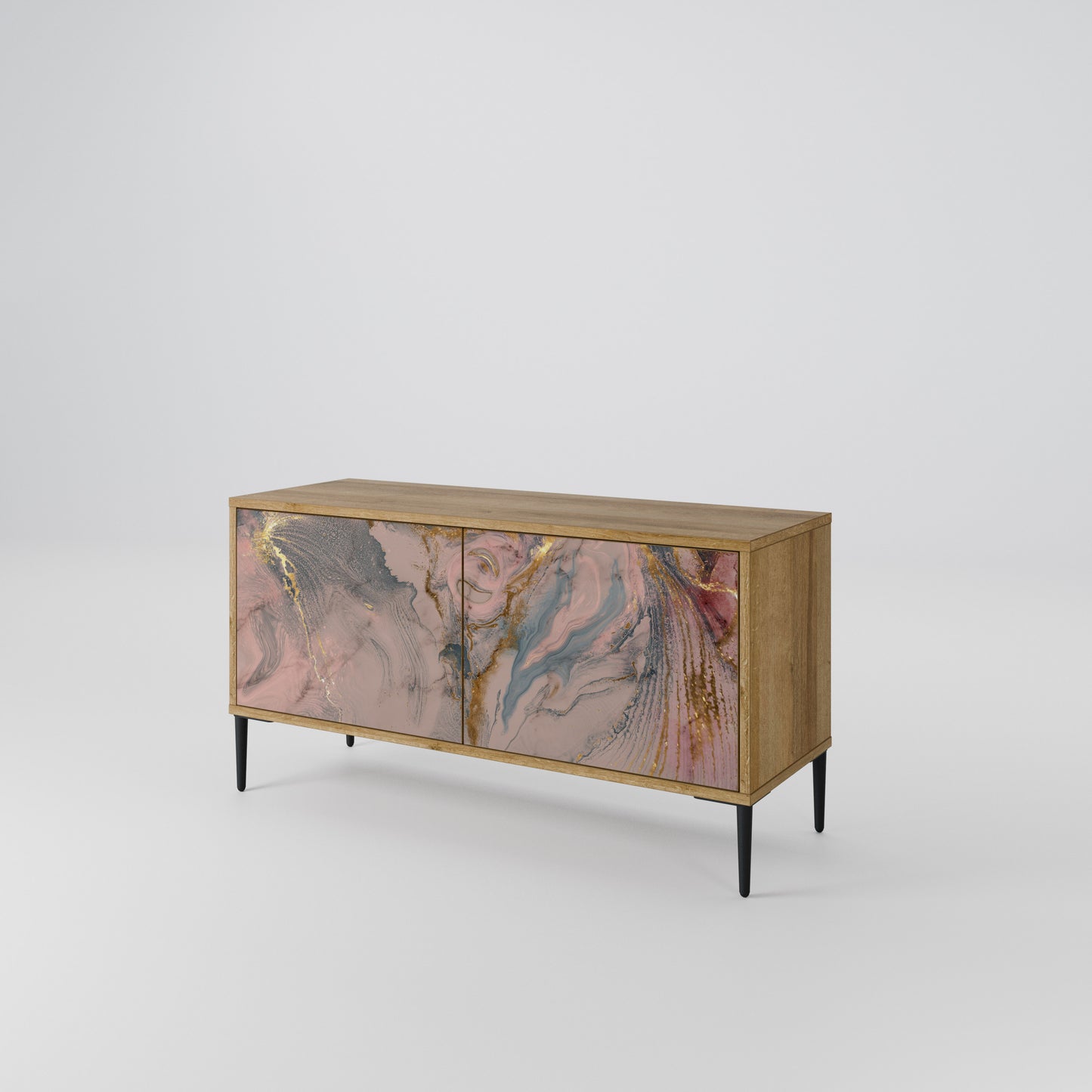 GILDED SWIRLS Kompaktní dvoudveřový TV stolek
