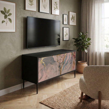 GILDED SWIRLS Kompaktní dvoudveřový TV stolek