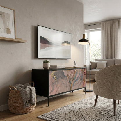 GILDED SWIRLS Kompaktní dvoudveřový TV stolek