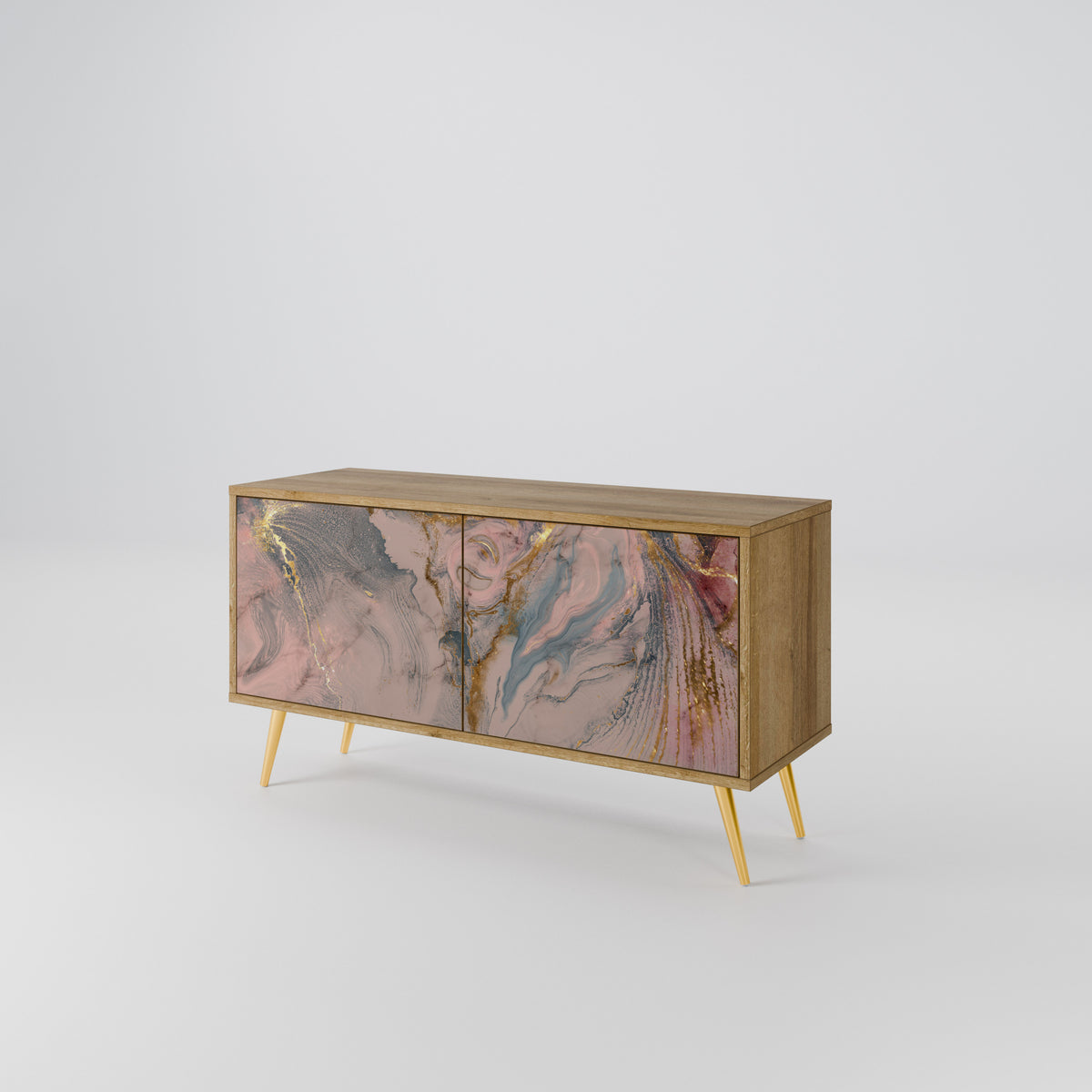 GILDED SWIRLS Kompaktní dvoudveřový TV stolek