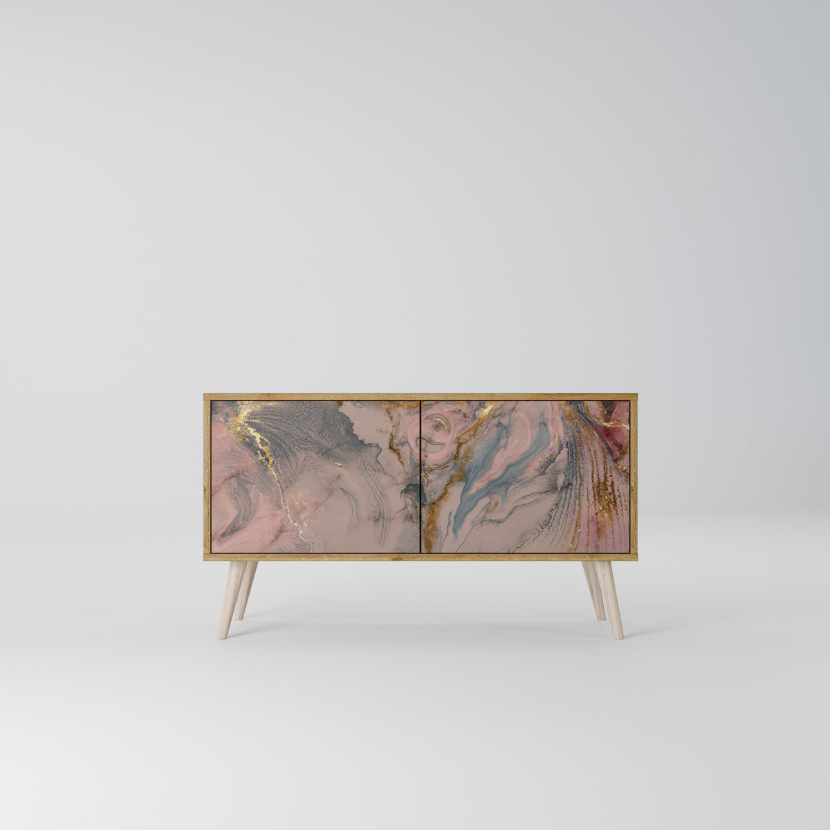GILDED SWIRLS Kompaktní dvoudveřový TV stolek