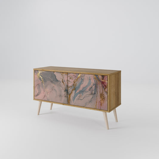 GILDED SWIRLS Kompaktní dvoudveřový TV stolek