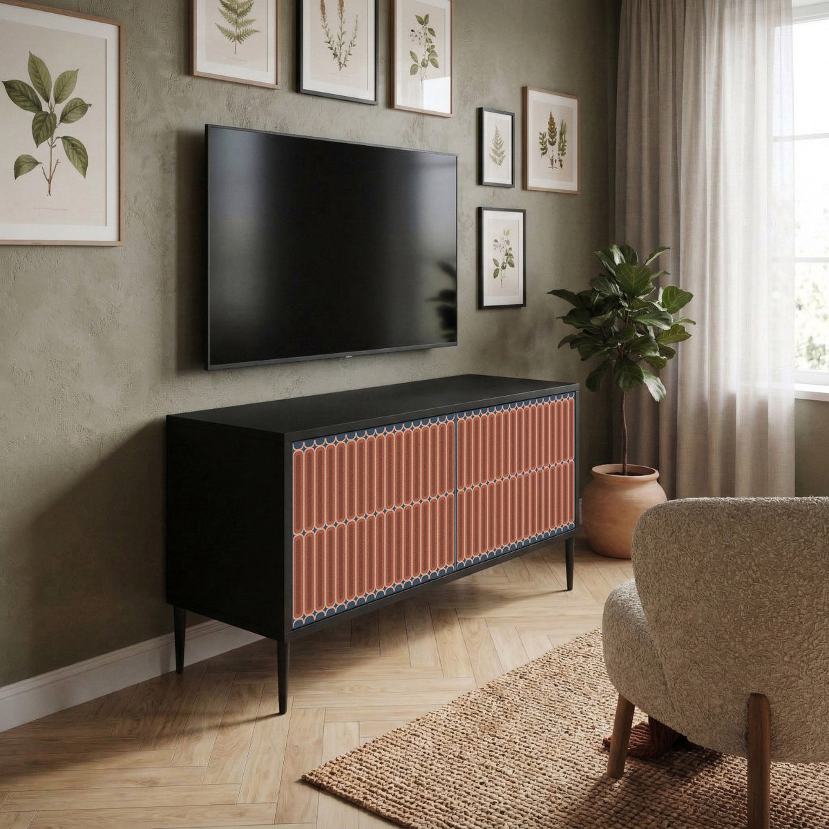 HYPNOTIC GATE Kompaktní dvoudveřový TV stolek