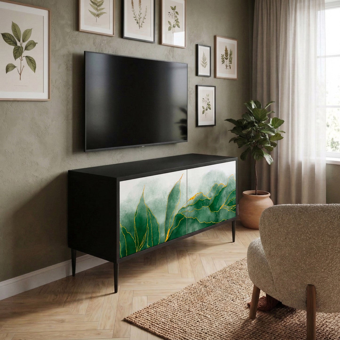 EXPENSIVE NATURE Kompaktní dvoudveřový TV stolek