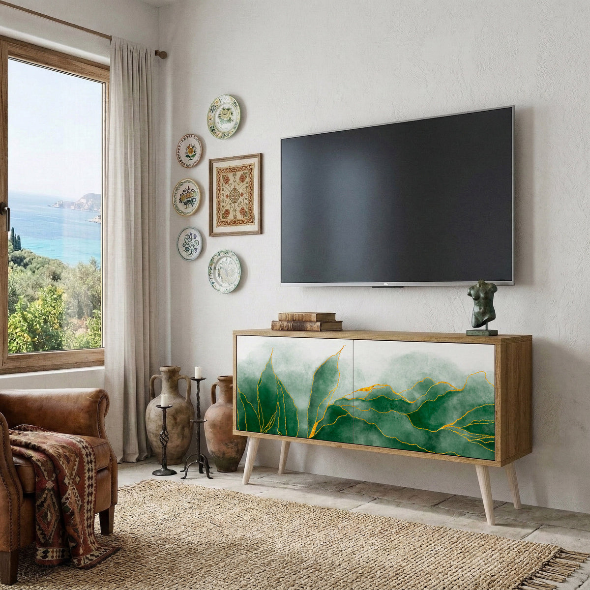 EXPENSIVE NATURE Kompaktní dvoudveřový TV stolek