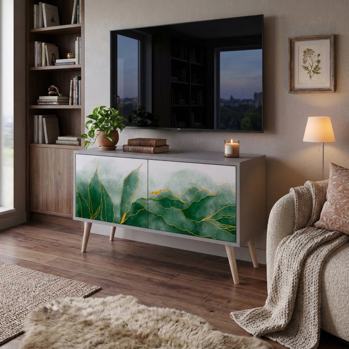 EXPENSIVE NATURE Kompaktní dvoudveřový TV stolek