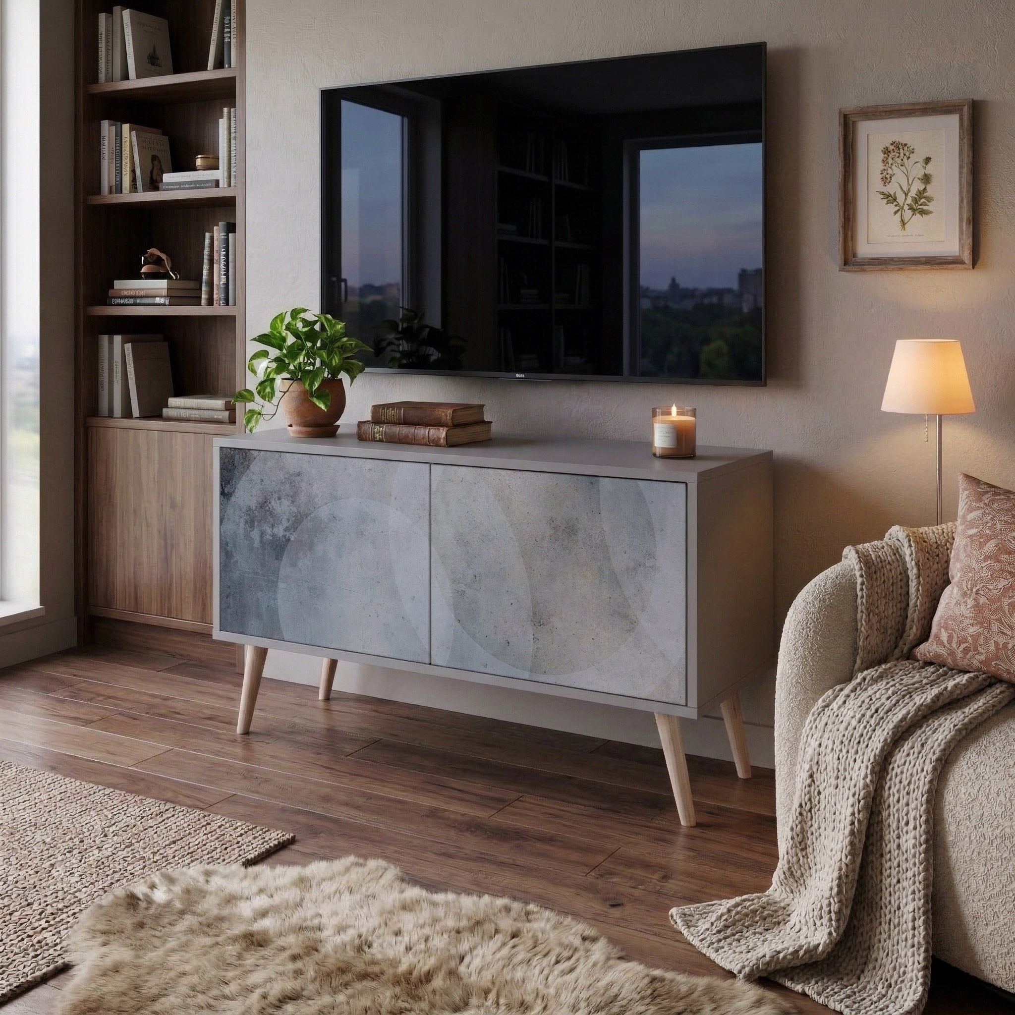 MUTED ARC Kompaktní dvoudveřový TV stolek