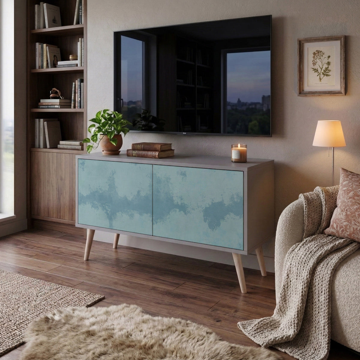 SKY WASH Kompaktní dvoudveřový TV stolek