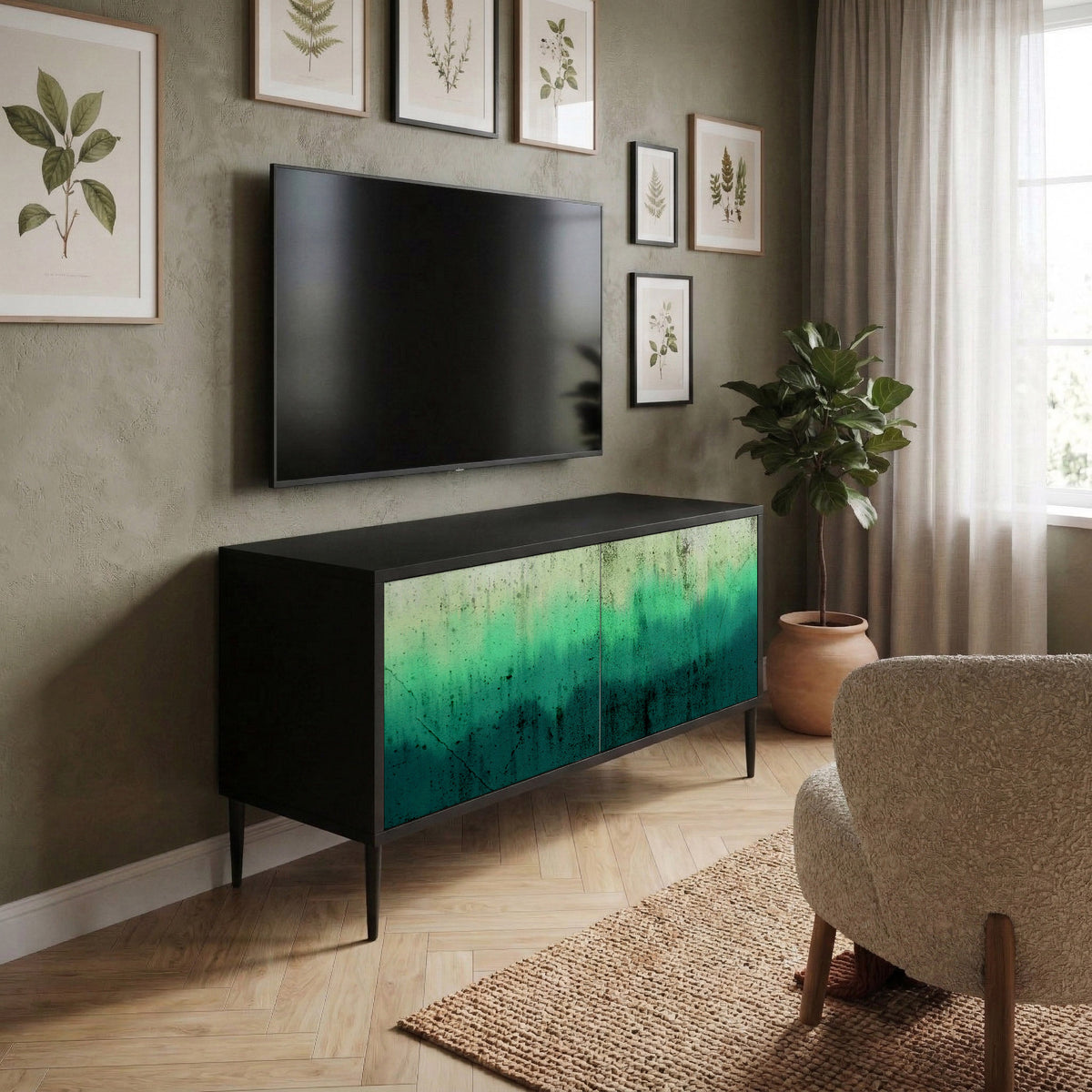NORTHERN LIGHTS Kompaktní dvoudveřový TV stolek