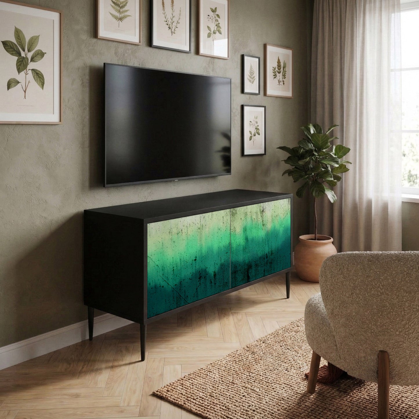 NORTHERN LIGHTS Kompaktní dvoudveřový TV stolek