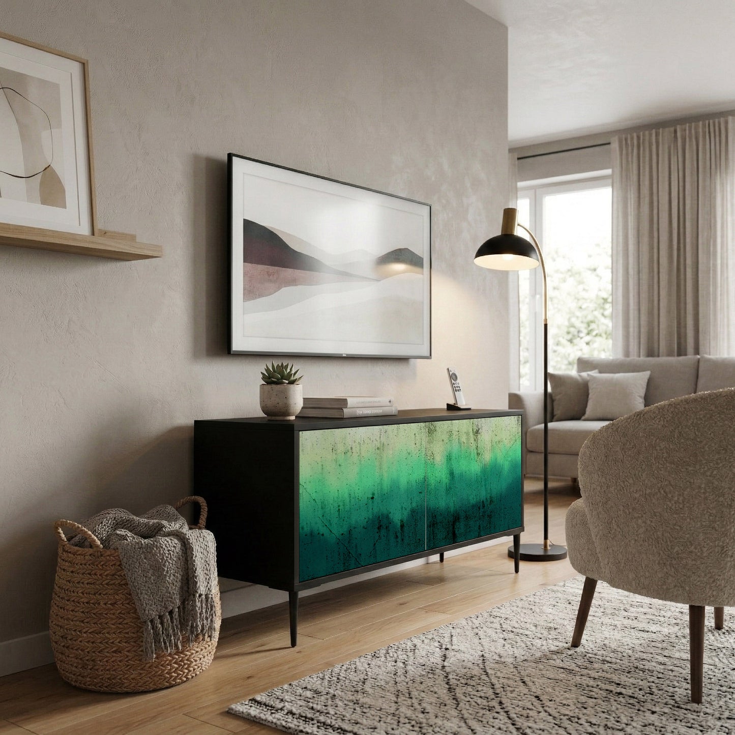 NORTHERN LIGHTS Kompaktní dvoudveřový TV stolek