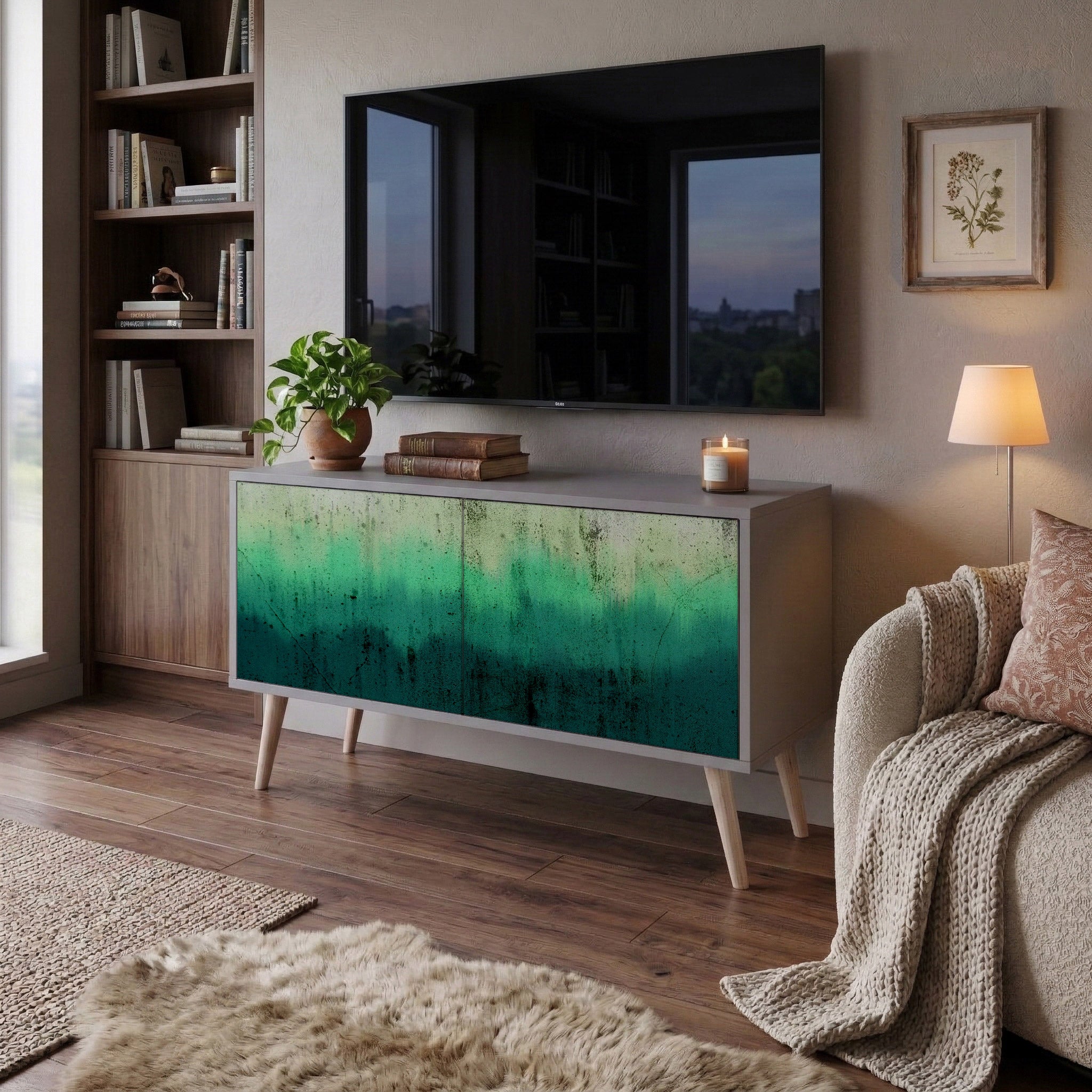 NORTHERN LIGHTS Kompaktní dvoudveřový TV stolek