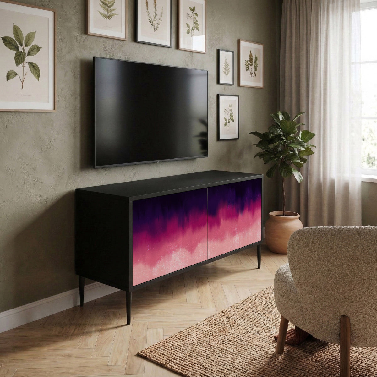 AURORA BOREALIS Kompaktní dvoudveřový TV stolek