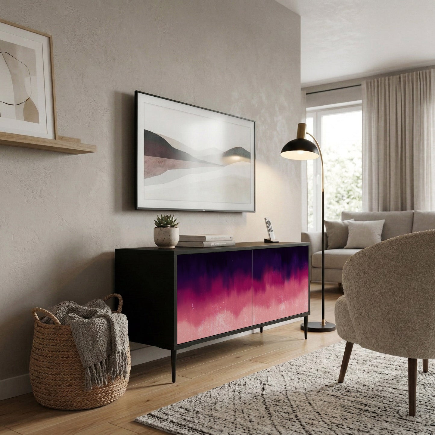 AURORA BOREALIS Kompaktní dvoudveřový TV stolek