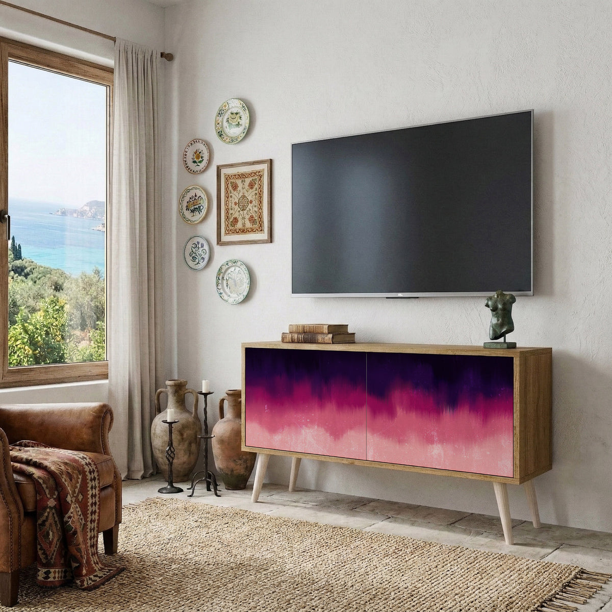 AURORA BOREALIS Kompaktní dvoudveřový TV stolek