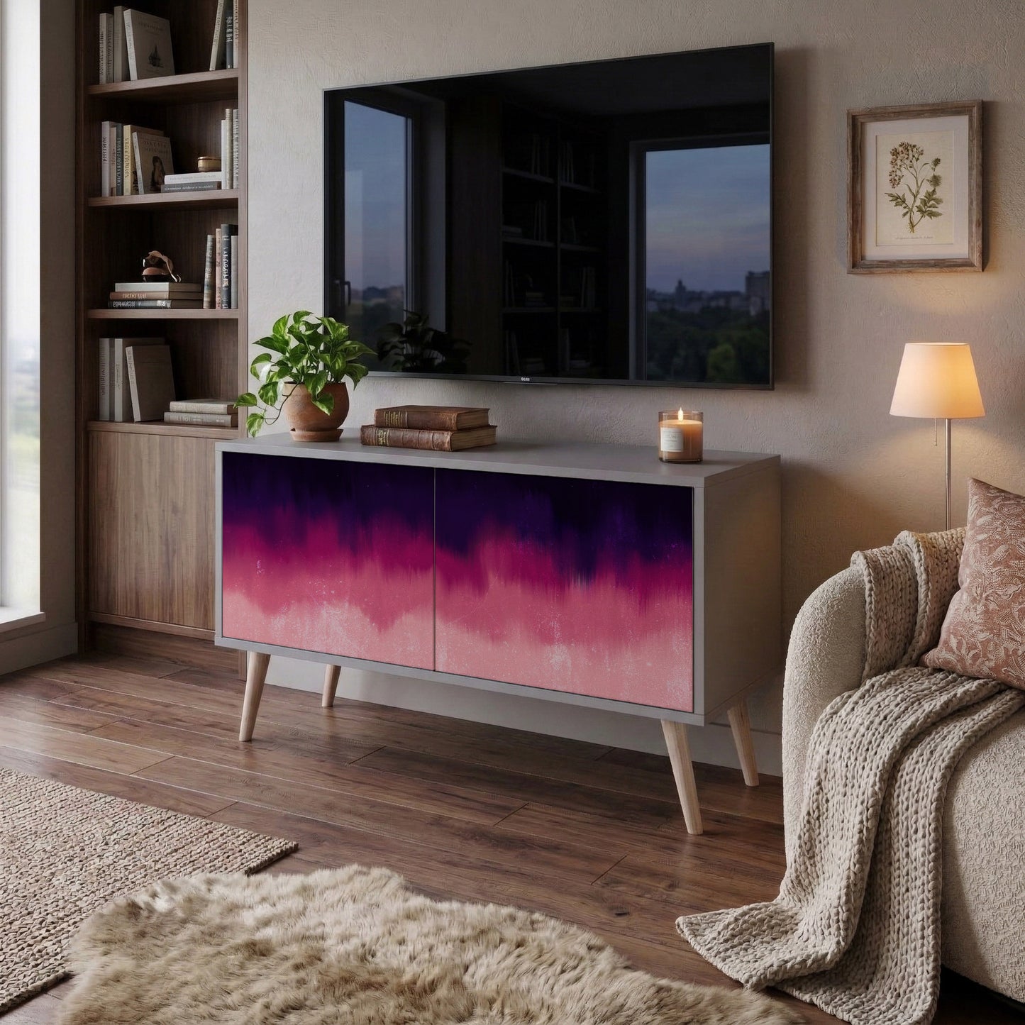 AURORA BOREALIS Kompaktní dvoudveřový TV stolek