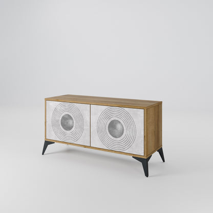 SOLID CIRCLES Kompaktní dvoudveřový TV stolek