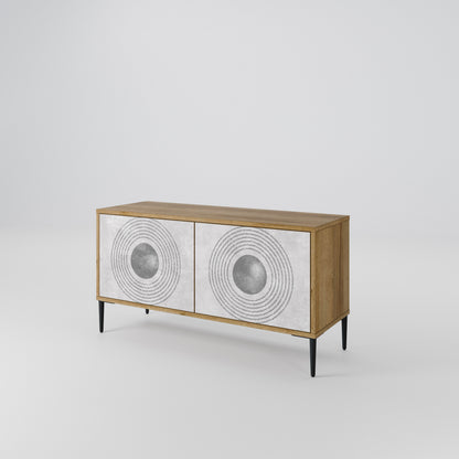 SOLID CIRCLES Kompaktní dvoudveřový TV stolek