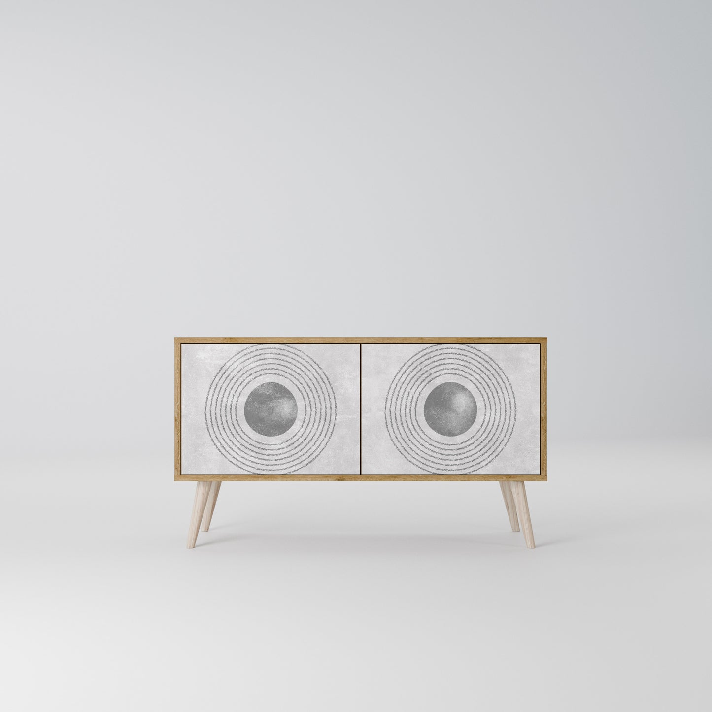 SOLID CIRCLES Kompaktní dvoudveřový TV stolek