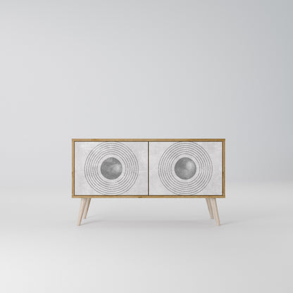 SOLID CIRCLES Kompaktní dvoudveřový TV stolek