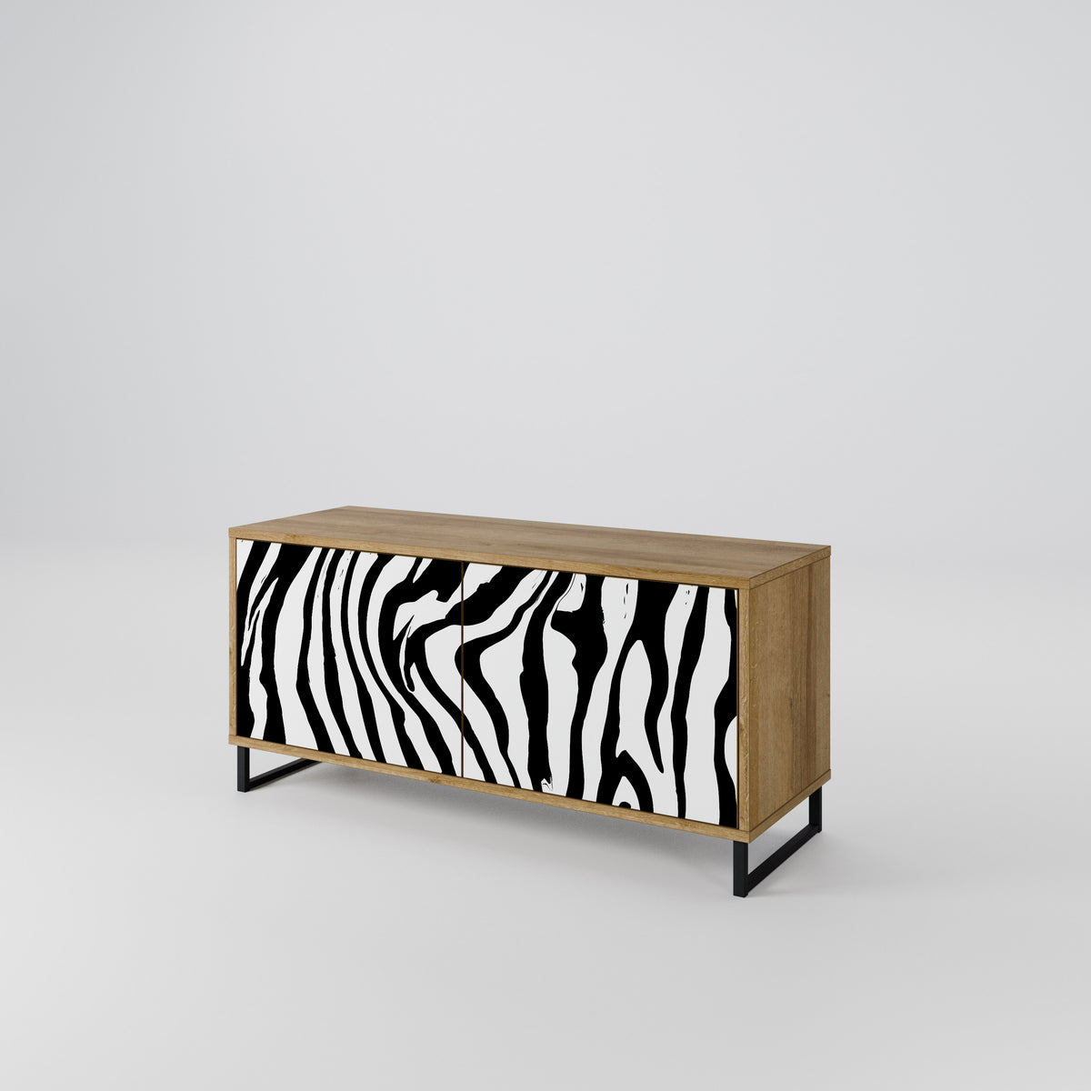 SPLENDID ZEBRA Kompaktní dvoudveřový TV stolek
