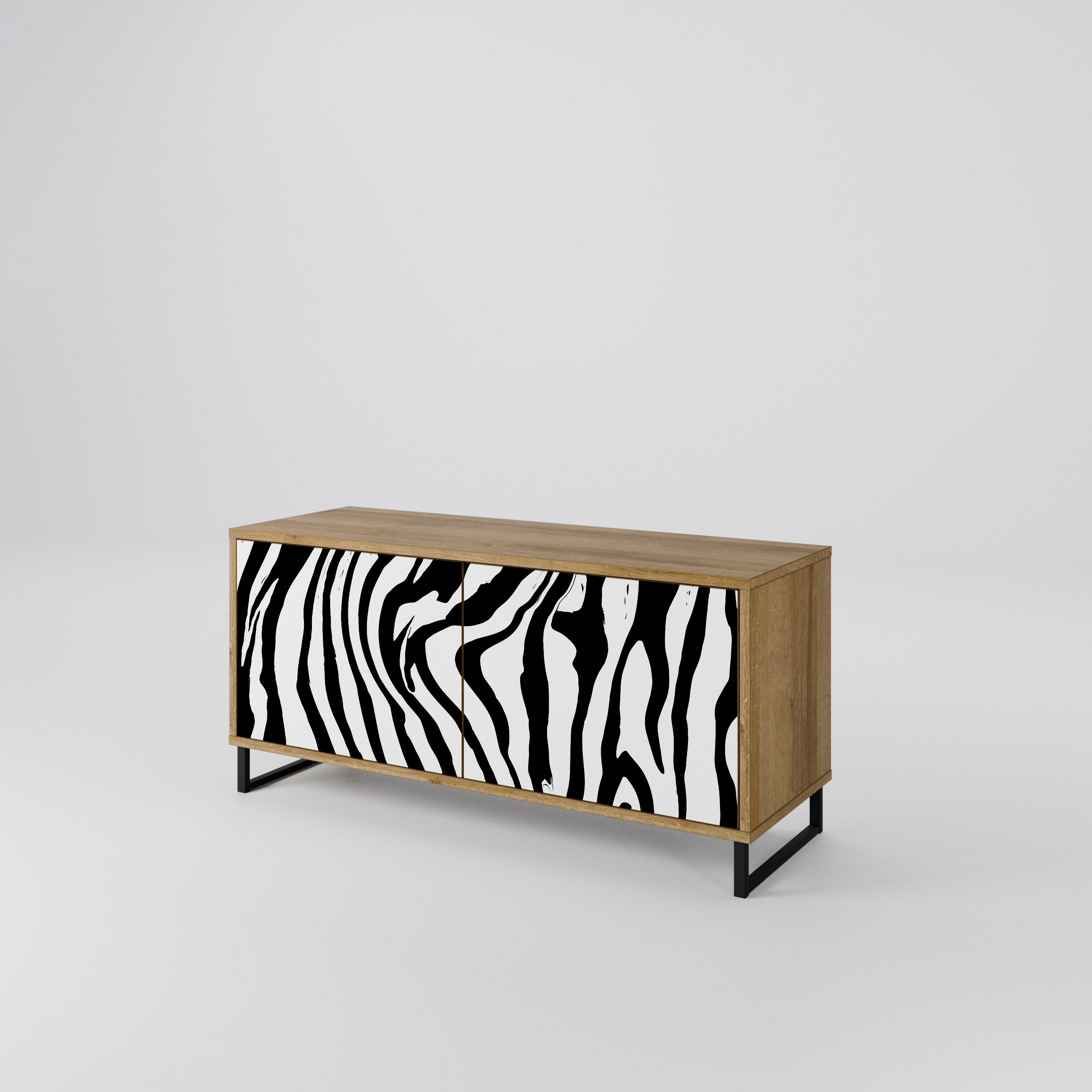 SPLENDID ZEBRA Compact 2-Door TV Cabinet