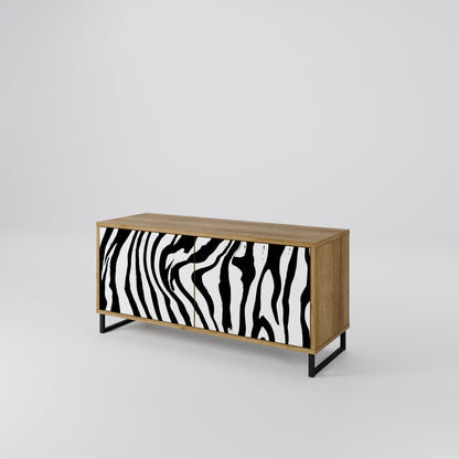 SPLENDID ZEBRA Kompaktní dvoudveřový TV stolek