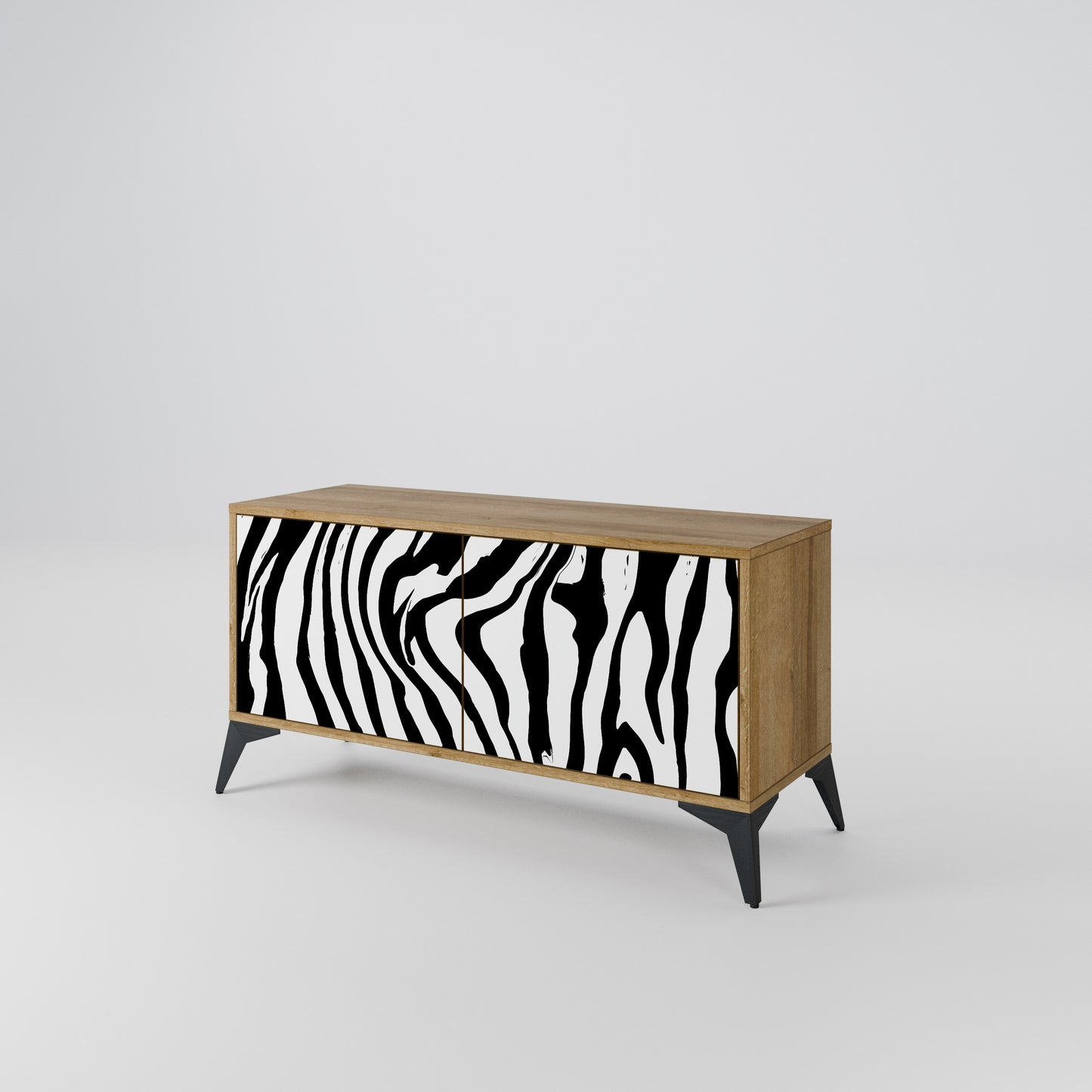 SPLENDID ZEBRA Kompaktní dvoudveřový TV stolek