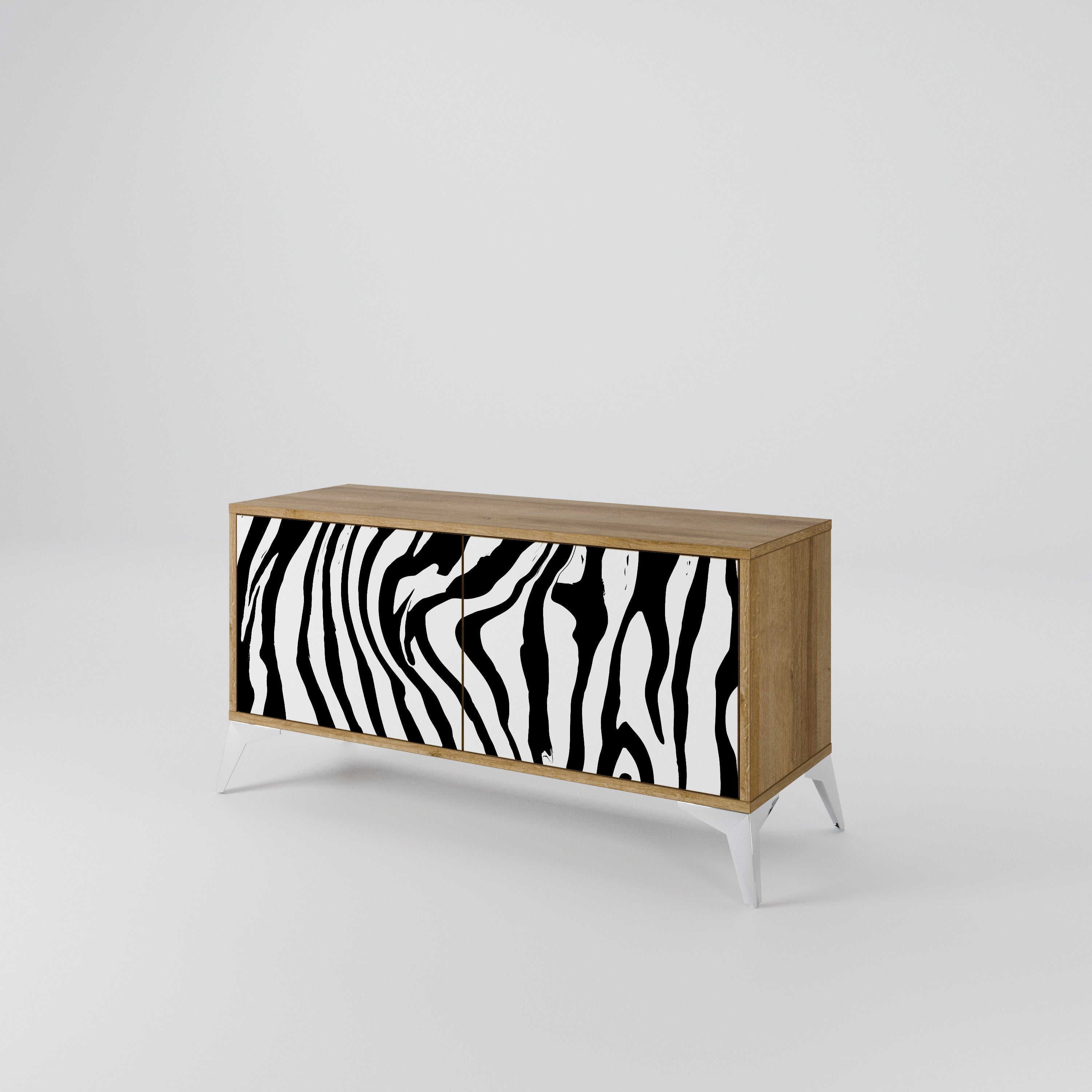 SPLENDID ZEBRA Compact 2-Door TV Cabinet