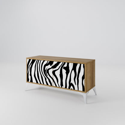 SPLENDID ZEBRA Kompaktní dvoudveřový TV stolek