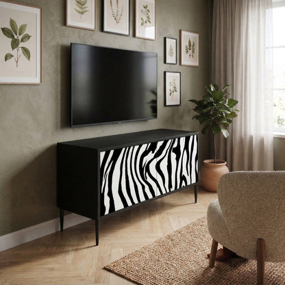 SPLENDID ZEBRA Kompaktní dvoudveřový TV stolek