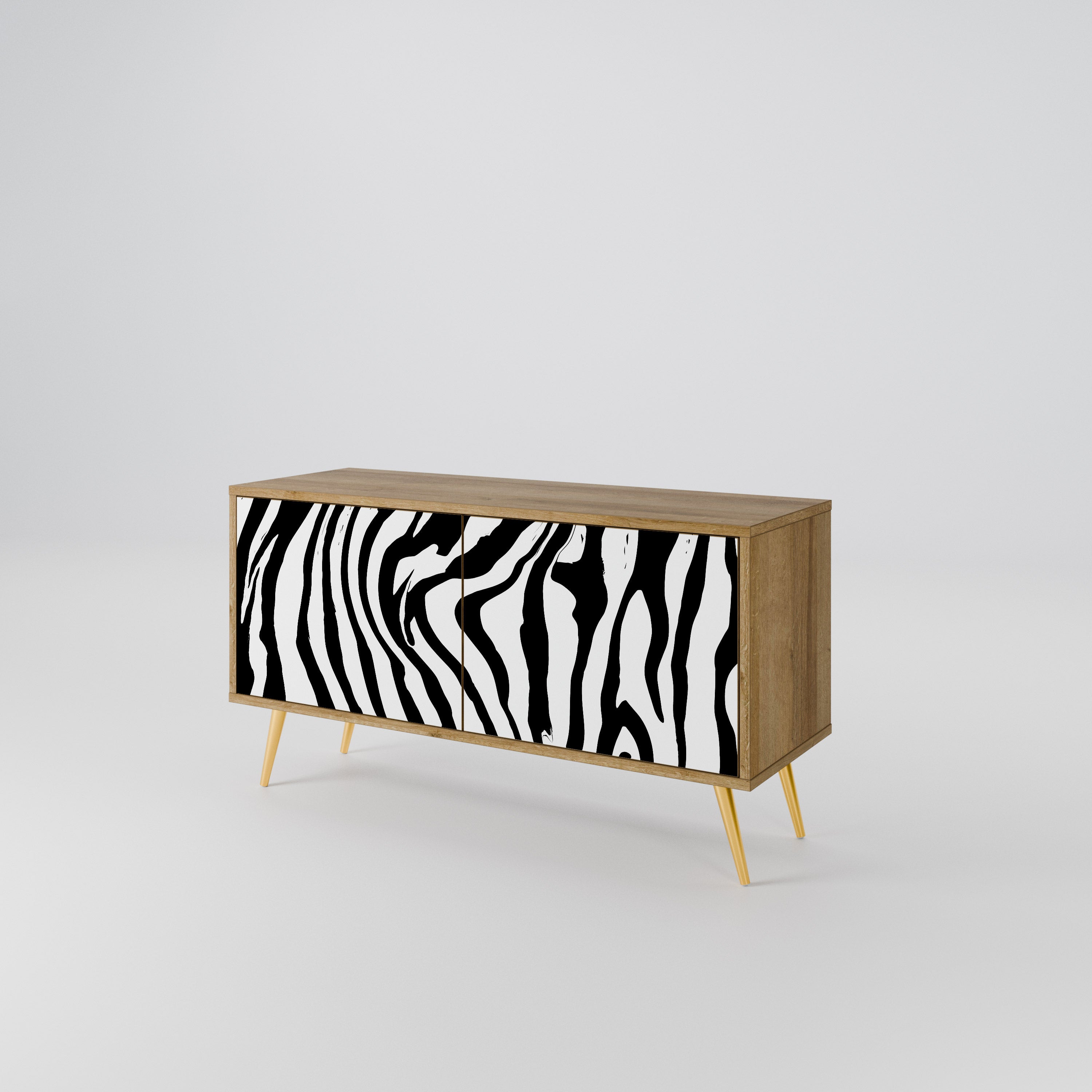 SPLENDID ZEBRA Compact 2-Door TV Cabinet