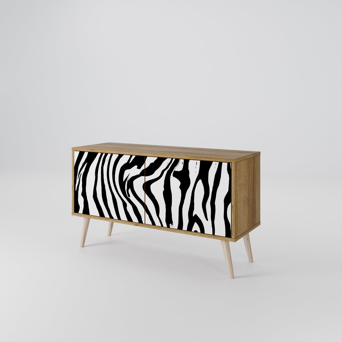 SPLENDID ZEBRA Kompaktní dvoudveřový TV stolek