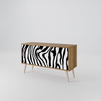 SPLENDID ZEBRA Kompaktní dvoudveřový TV stolek