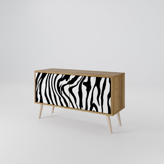 SPLENDID ZEBRA Kompaktní dvoudveřový TV stolek