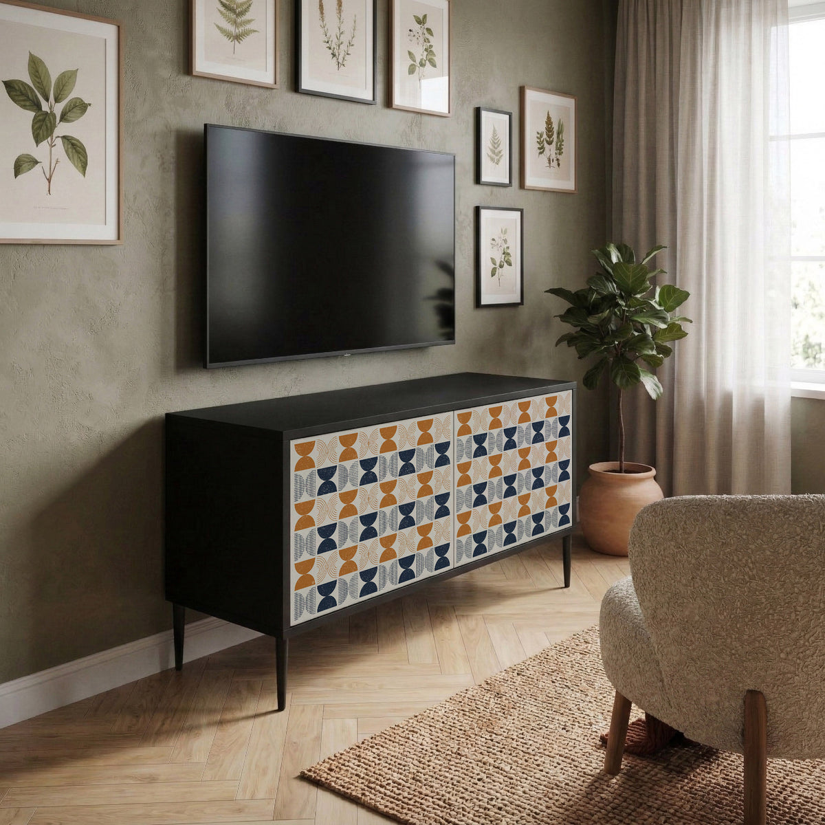 REFLECTION RANGE Kompaktní dvoudveřový TV stolek