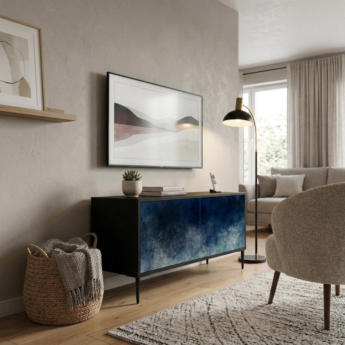 CELESTIAL FALL Kompaktní dvoudveřový TV stolek