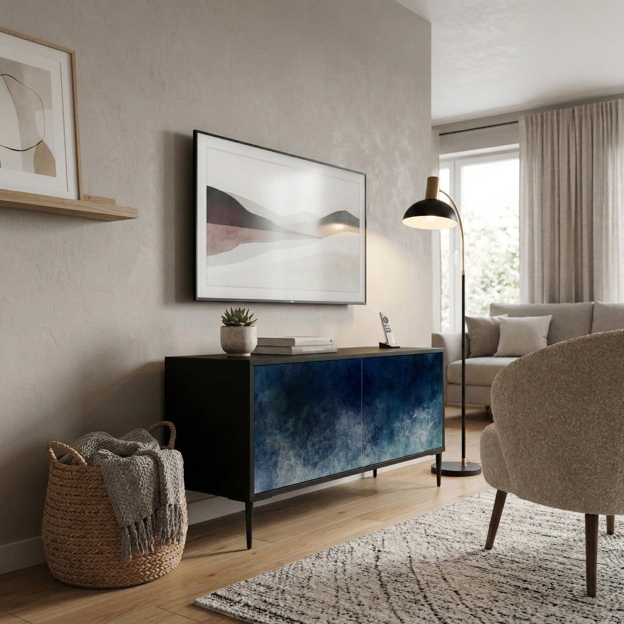 CELESTIAL FALL Kompaktní dvoudveřový TV stolek