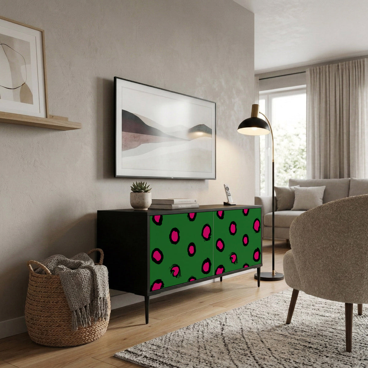FUNKY SPOTS Kompaktní dvoudveřový TV stolek