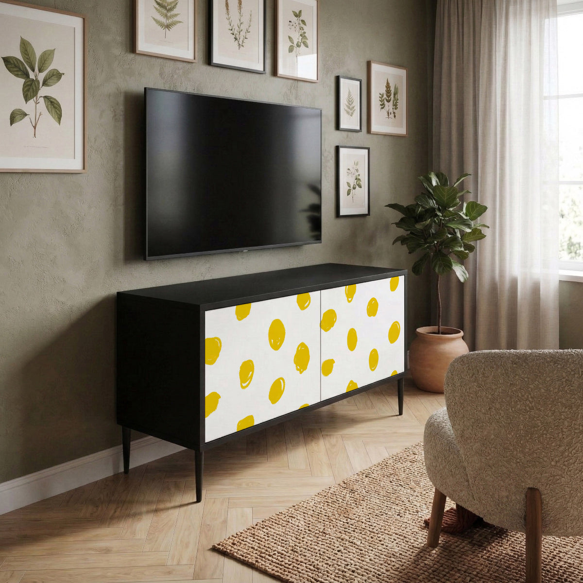 RADIANT REVERIE Kompaktní dvoudveřový TV stolek